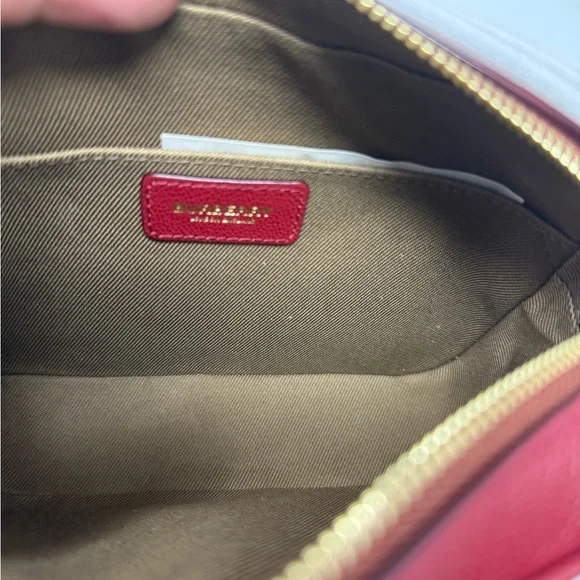 Burberry Red and Gold Accent Bag - Picture 4 of 4